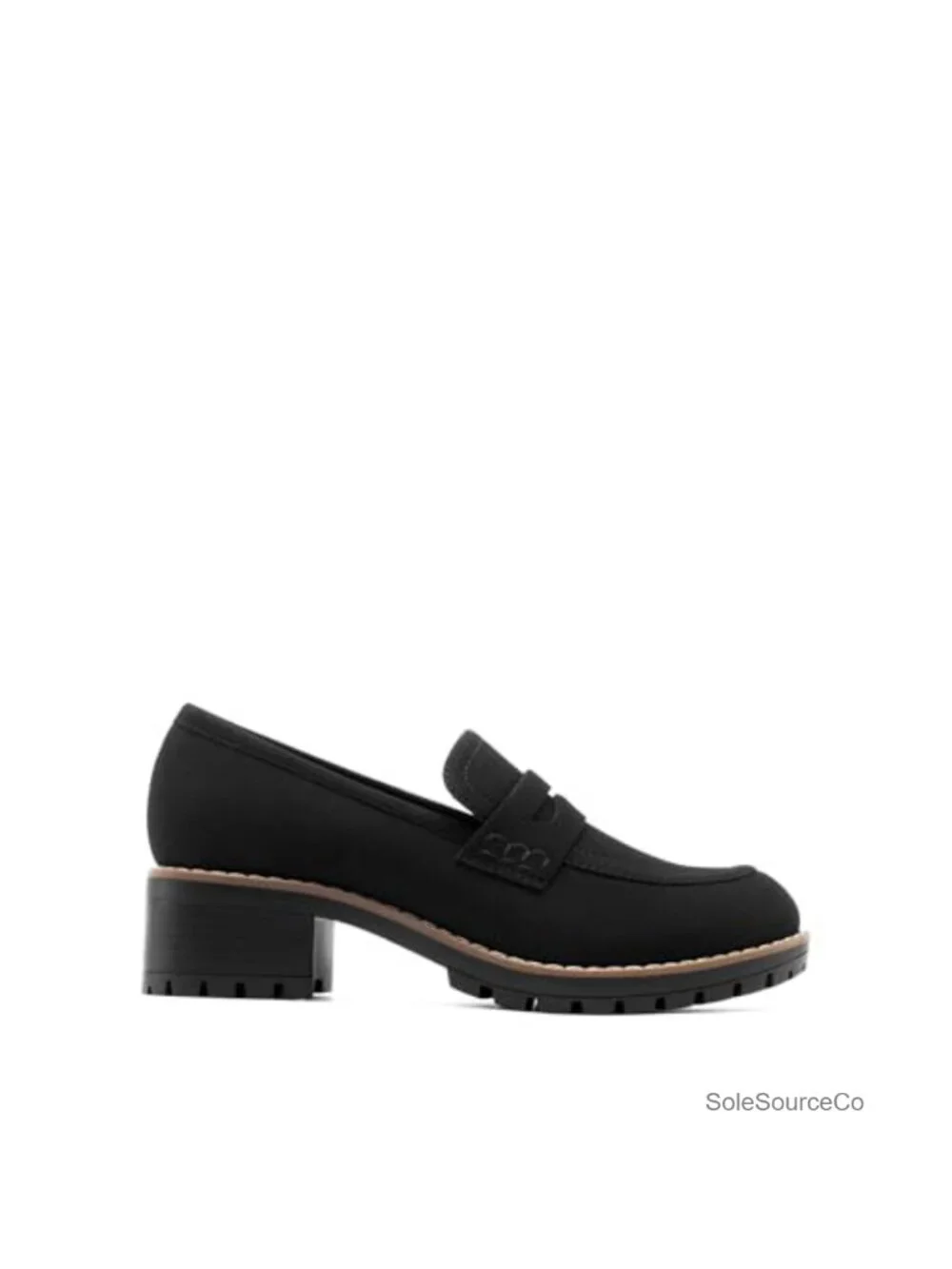 Women's Chunky Penny Loafers Platform Slip-On Work Shoes